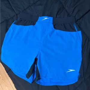 Speedo Men's Vibrant Blue Athletic Shorts